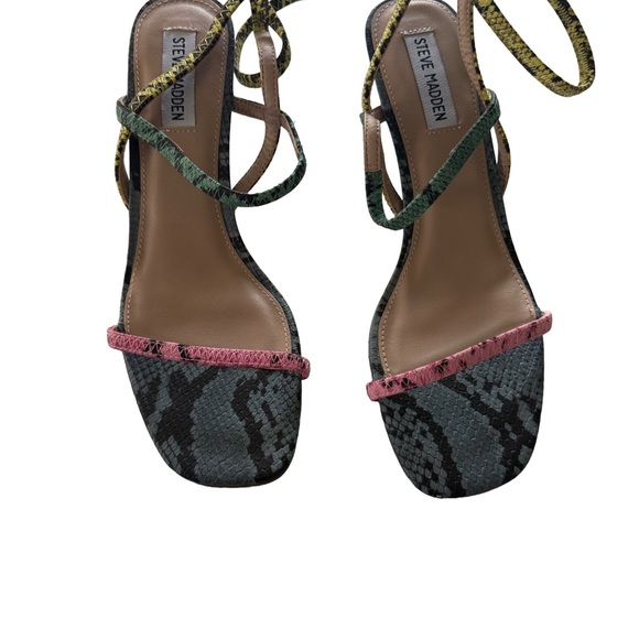 Steve Madden Meline Kitten Heel Sandals, Snake Skin Multicolor, Women’s 9 (NWOB) - Picture 3 of 4